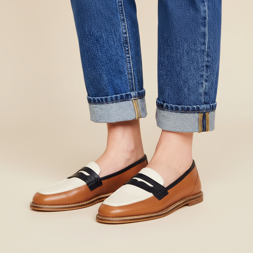 Océane™ | Mocasín Marrón de Punta Redonda