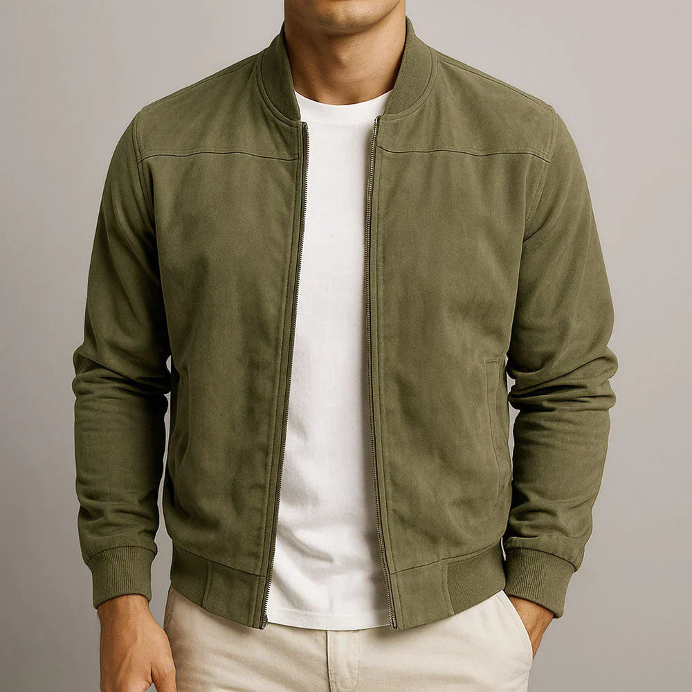 Chaqueta de piel de ante