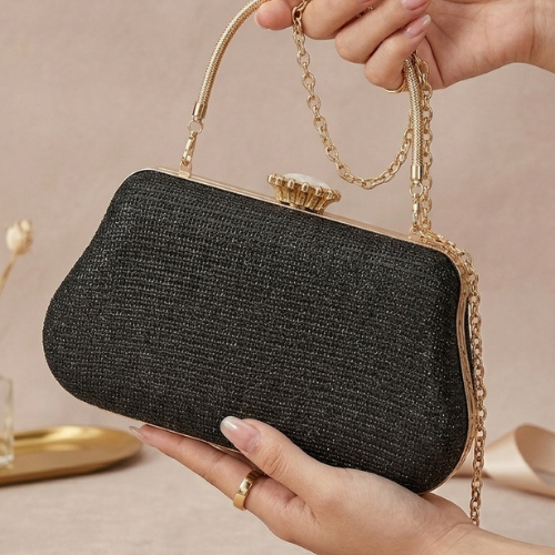 Clutch elegante de noche con cadena para mujer