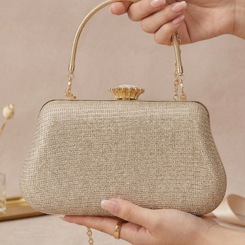 Clutch elegante de noche con cadena para mujer