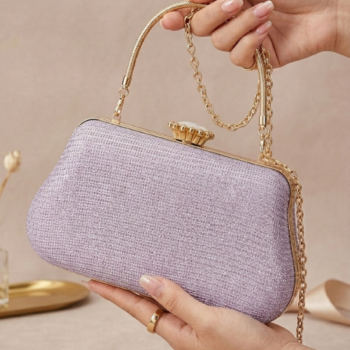 Clutch elegante de noche con cadena para mujer