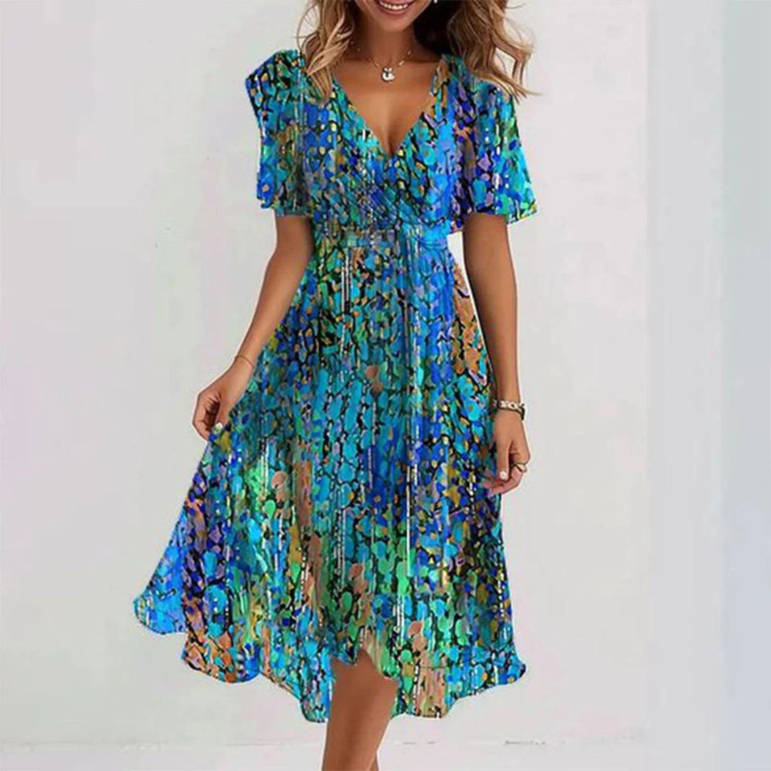 VALENTINA | Vestido Midi Floral Elegante
