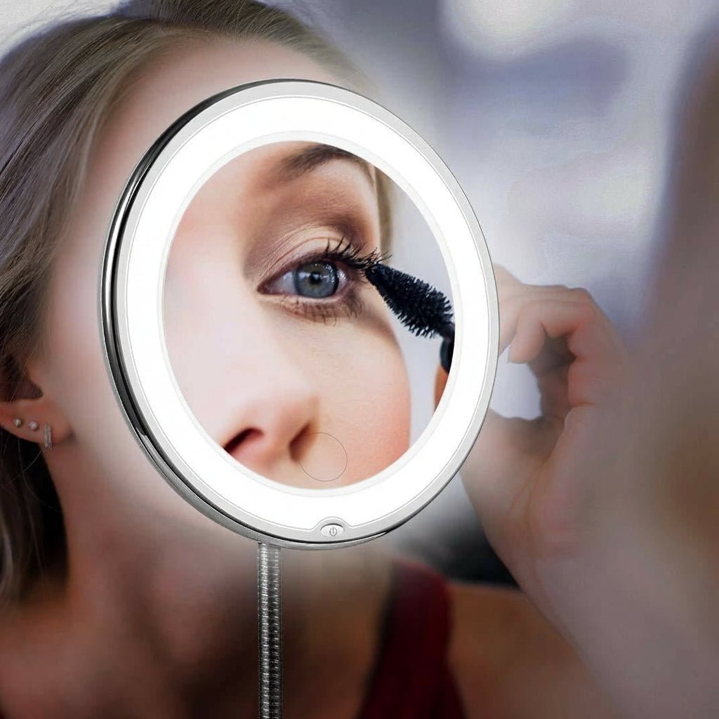 FOCUSLITE – Espejo LED con luz ultrapotente y zoom preciso de 10 aumentos