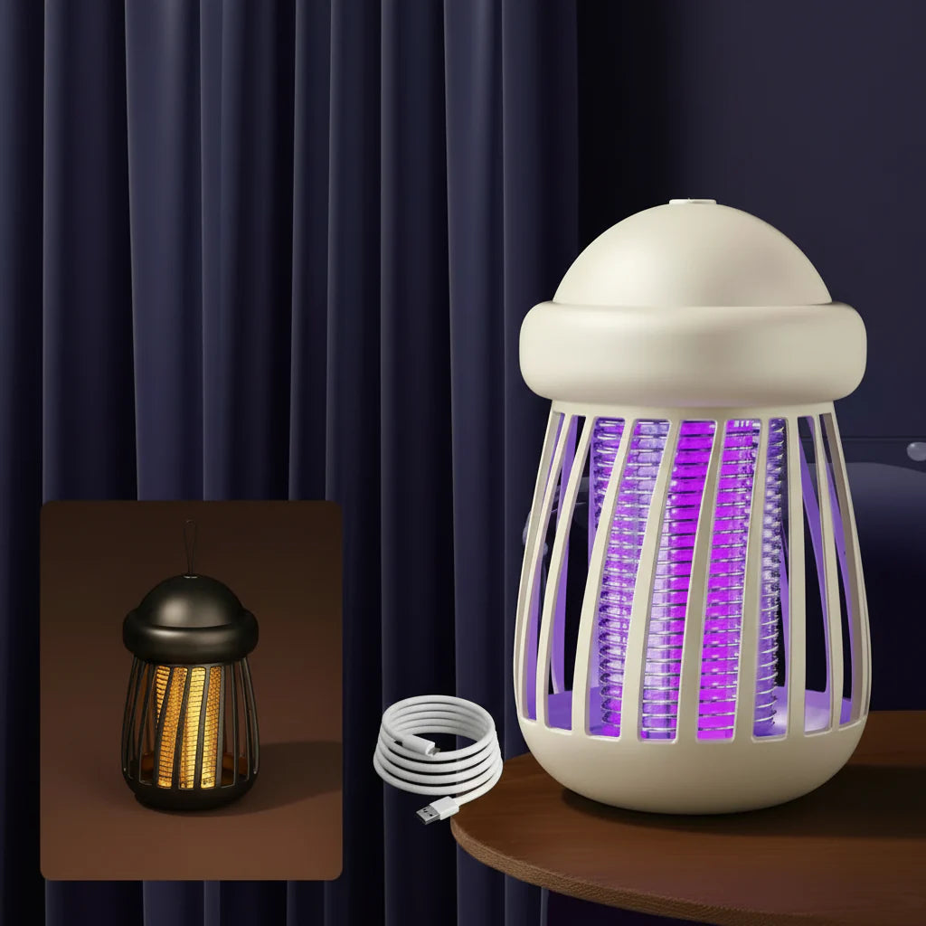 LUMAGUARD – Eliminador de mosquitos UV con rejilla eléctrica de 3000V