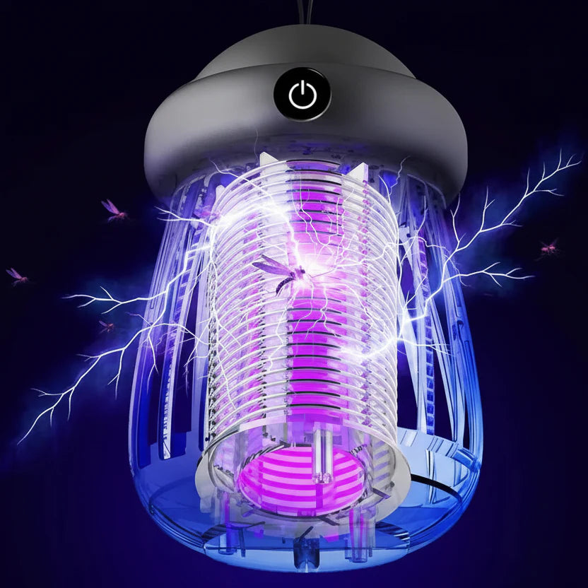LUMAGUARD – Eliminador de mosquitos UV con rejilla eléctrica de 3000V