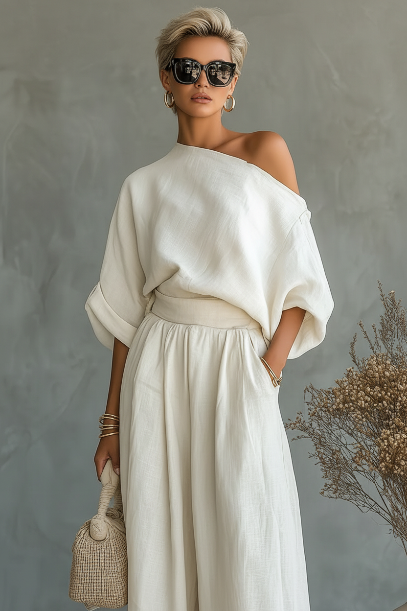 Mila™ | Conjunto de dos piezas con hombros al descubierto