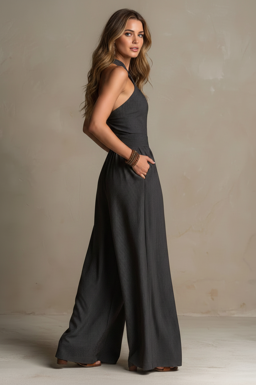 ARIADNA – Mono Elegante Con Escote Cruzado