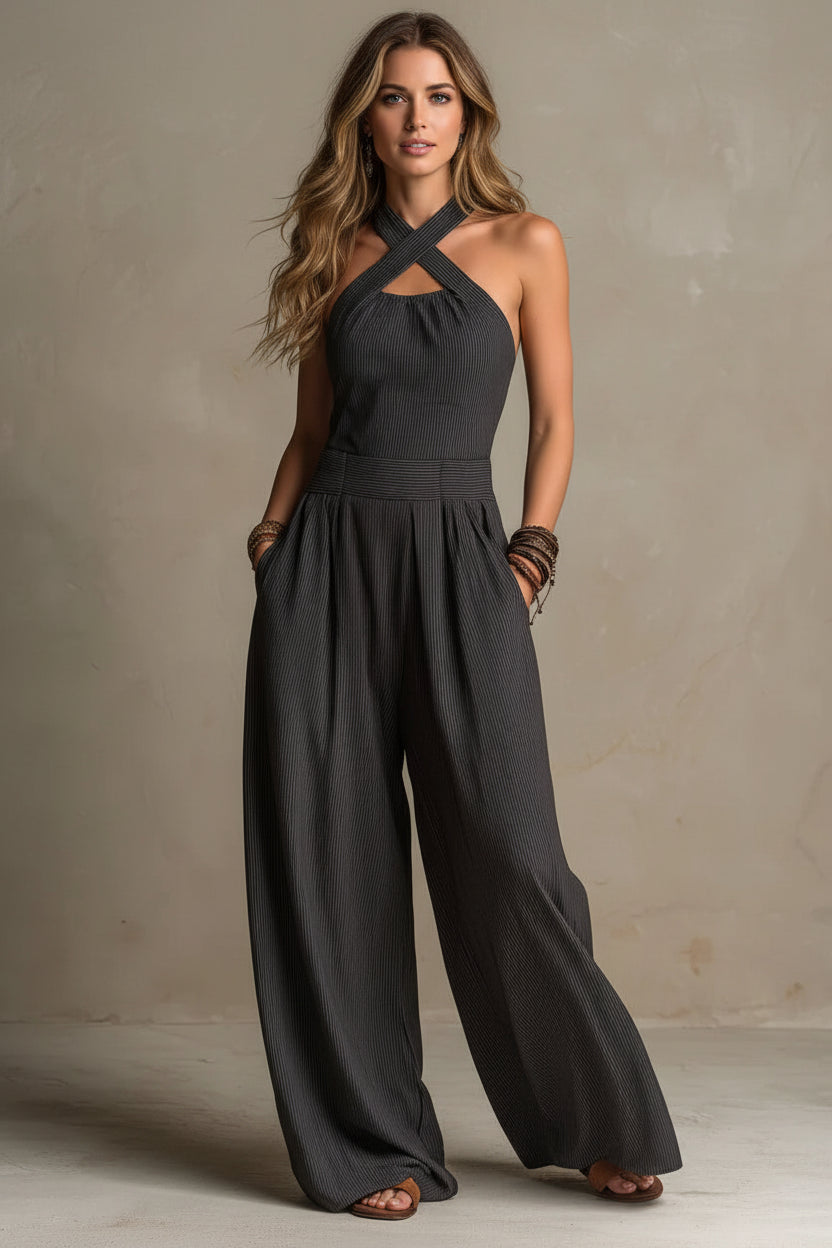 ARIADNA – Mono Elegante Con Escote Cruzado
