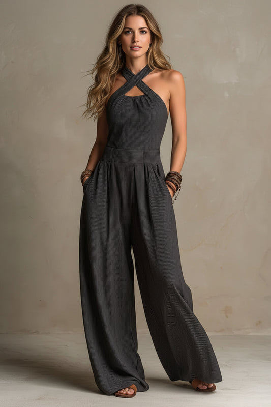 ARIADNA – Mono Elegante Con Escote Cruzado