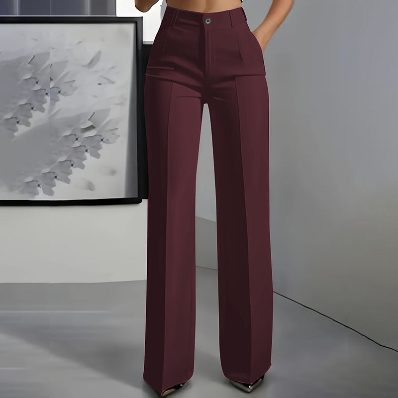 Pantalones elegantes para mujer de cintura alta
